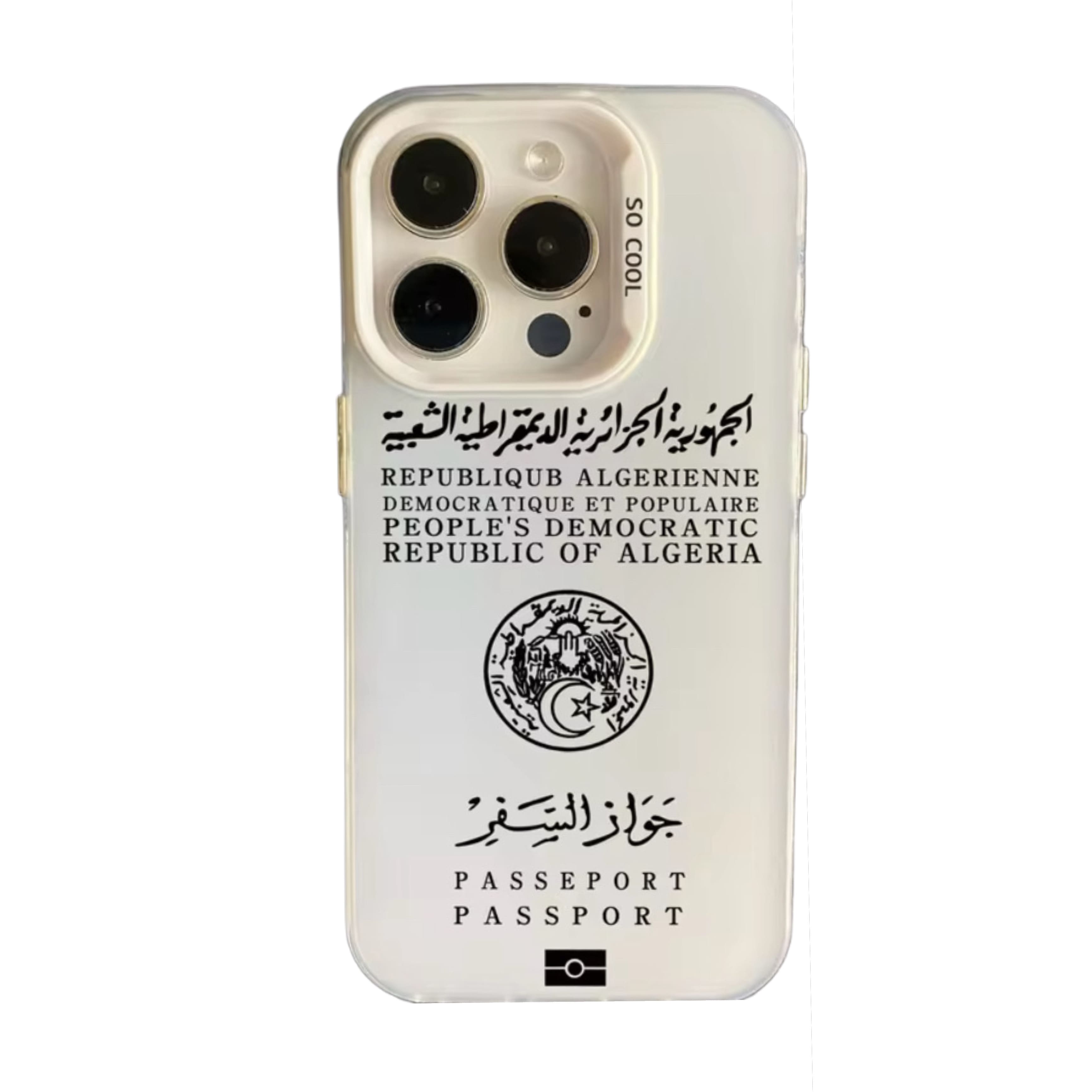 Coque Passeport Algérie - Blanc