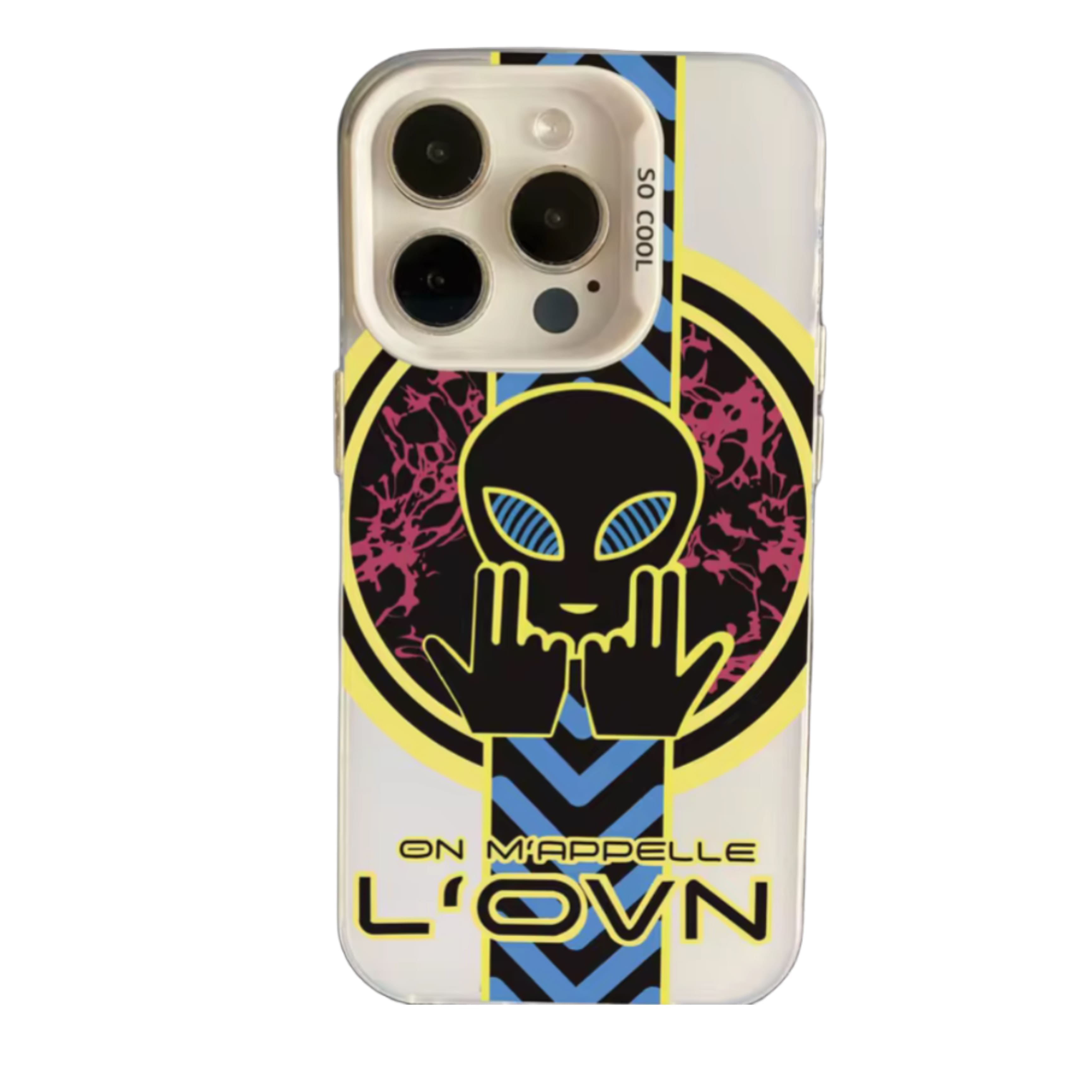 Coque blanche Jul "On m'appelle l'OVNI" pour iPhone