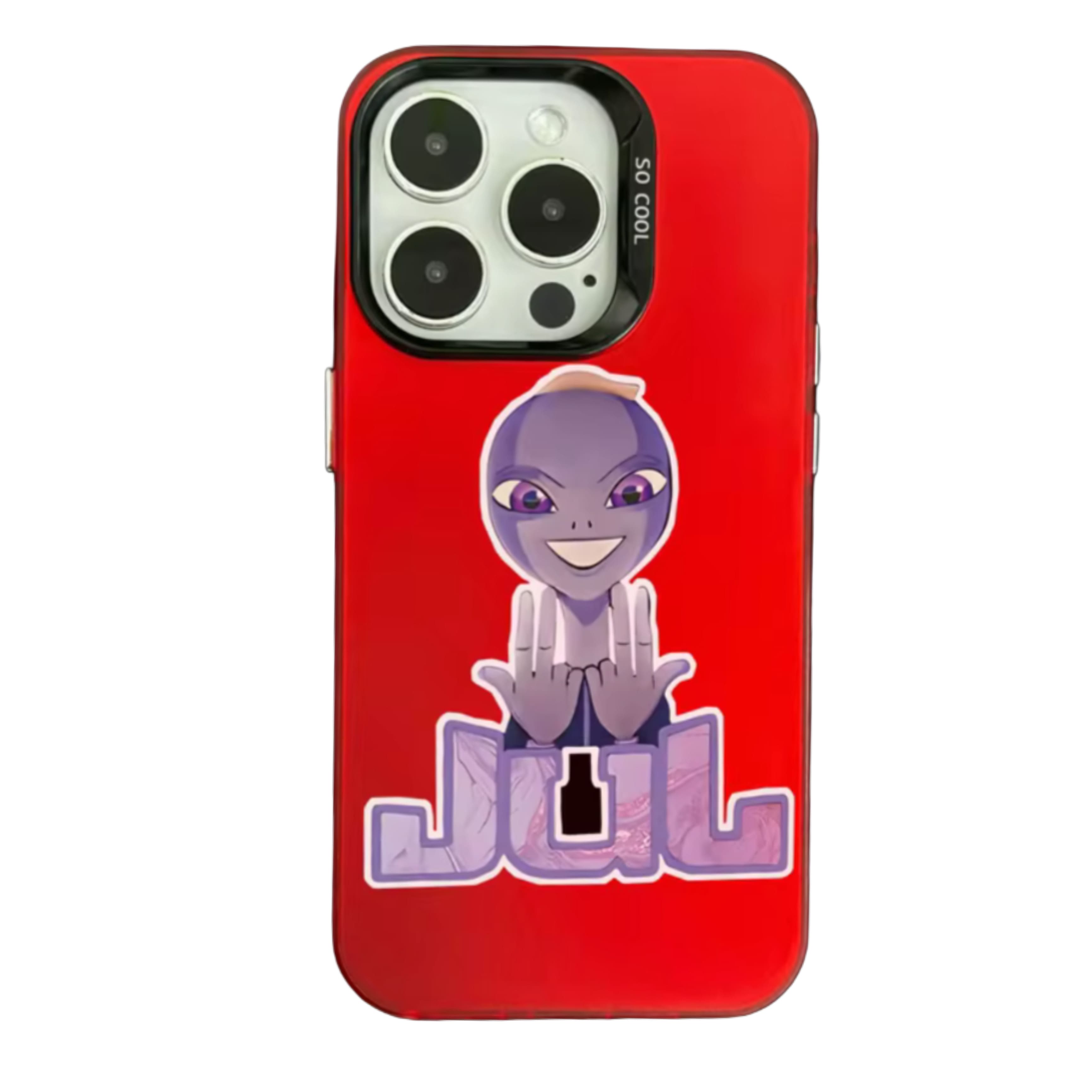 Coque rouge l'ovni Jul pour iPhone
