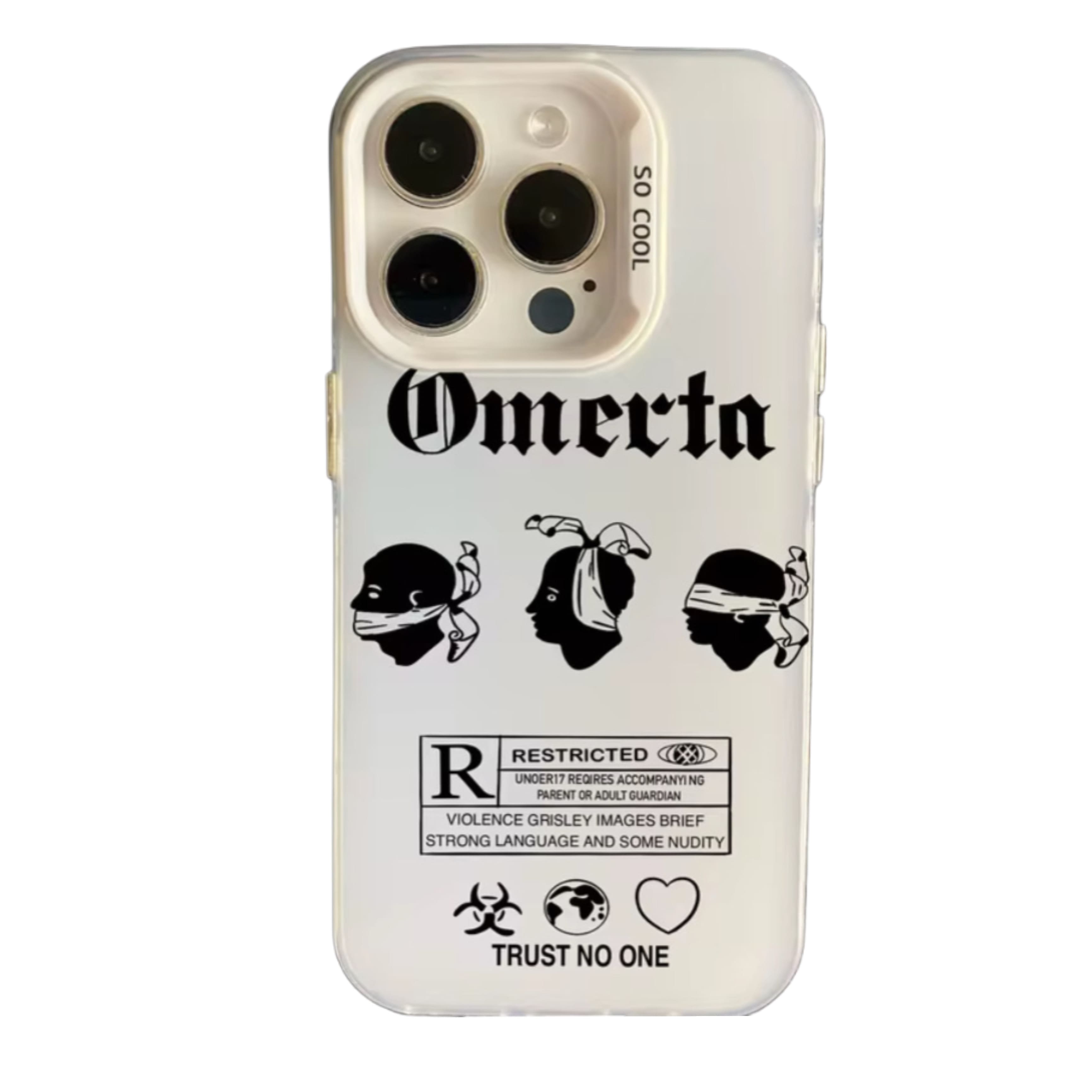 Coque Omerta blanche pour iPhone