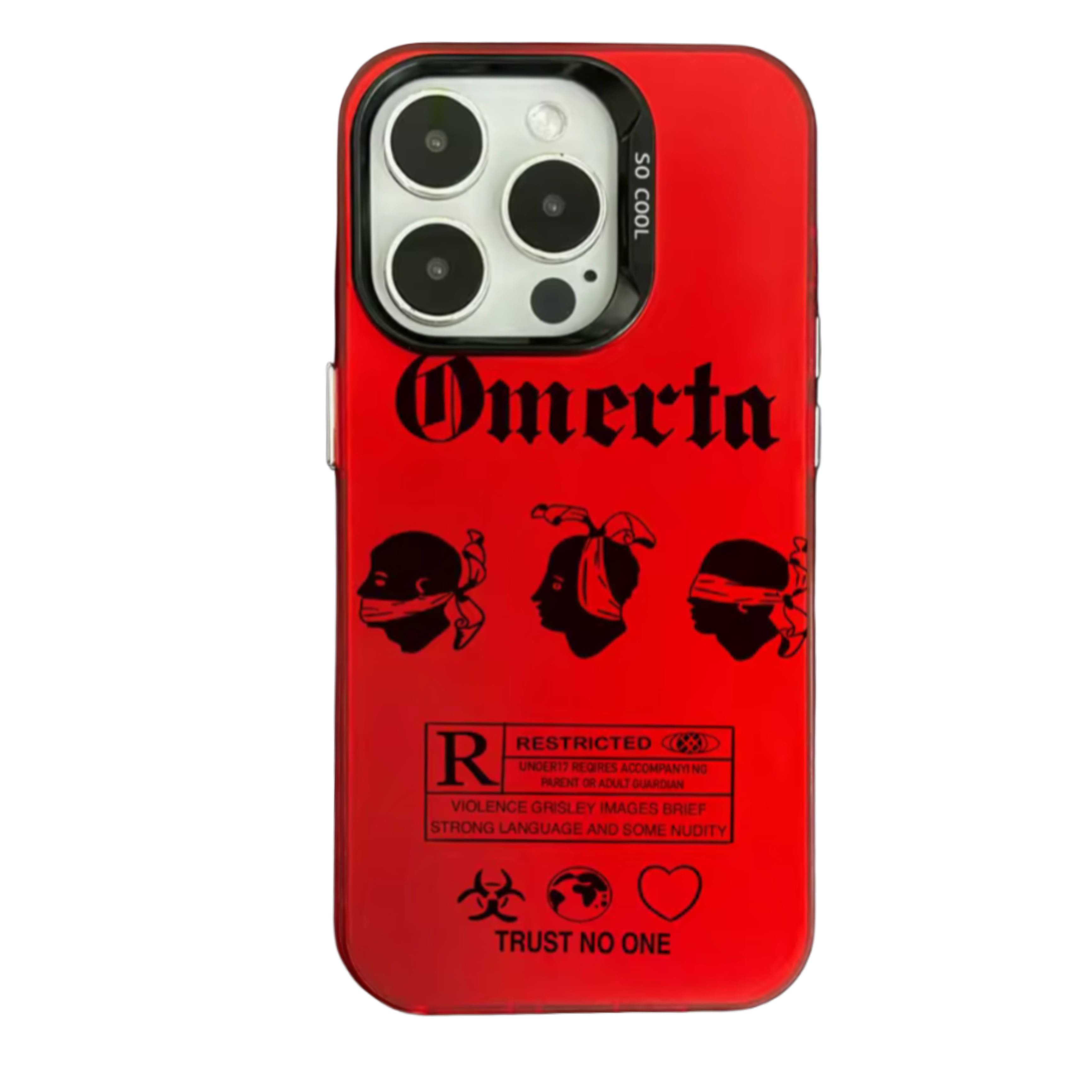 Coque Omerta Rouge pour iPhone