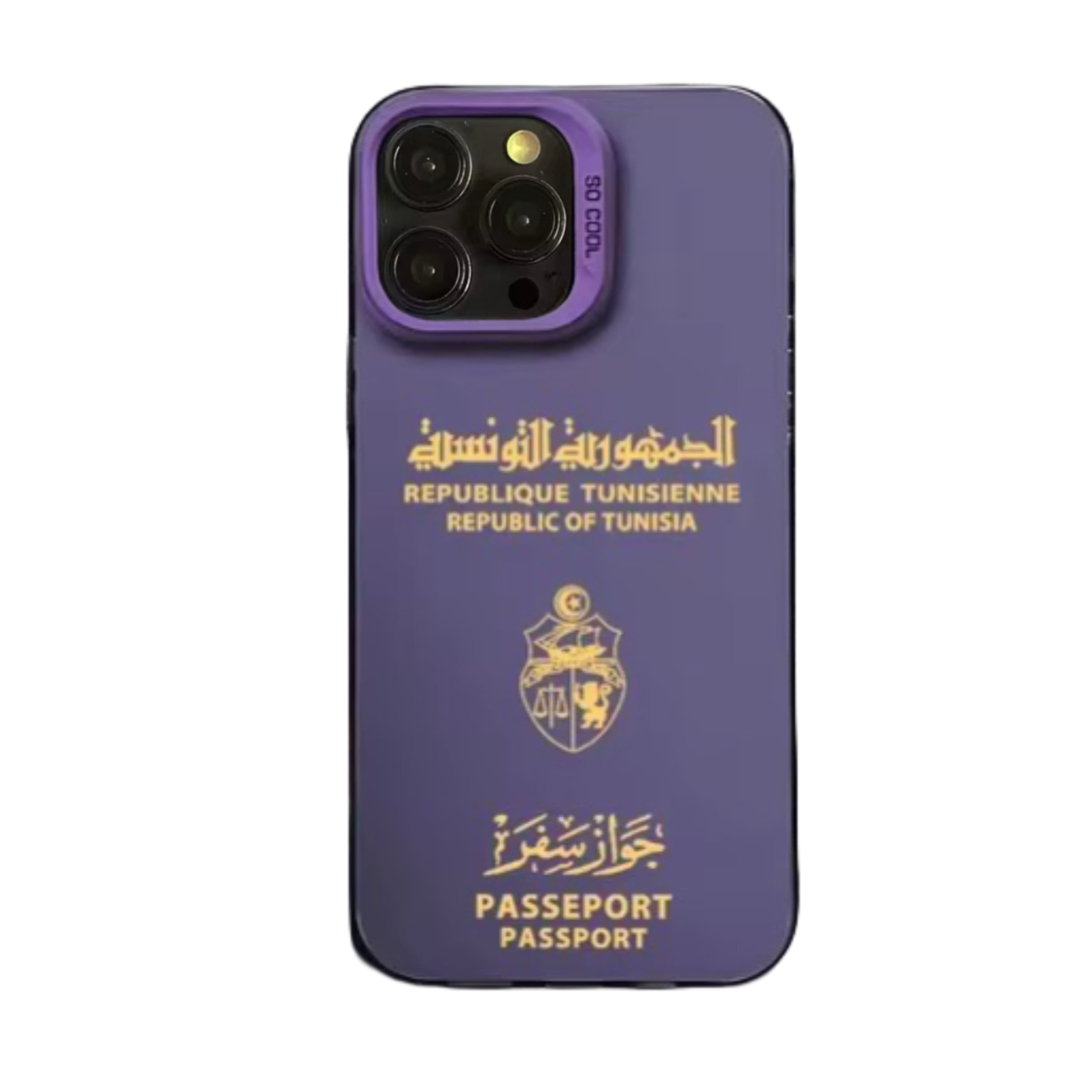 Coque Passeport Tunisie - Prestige Violet