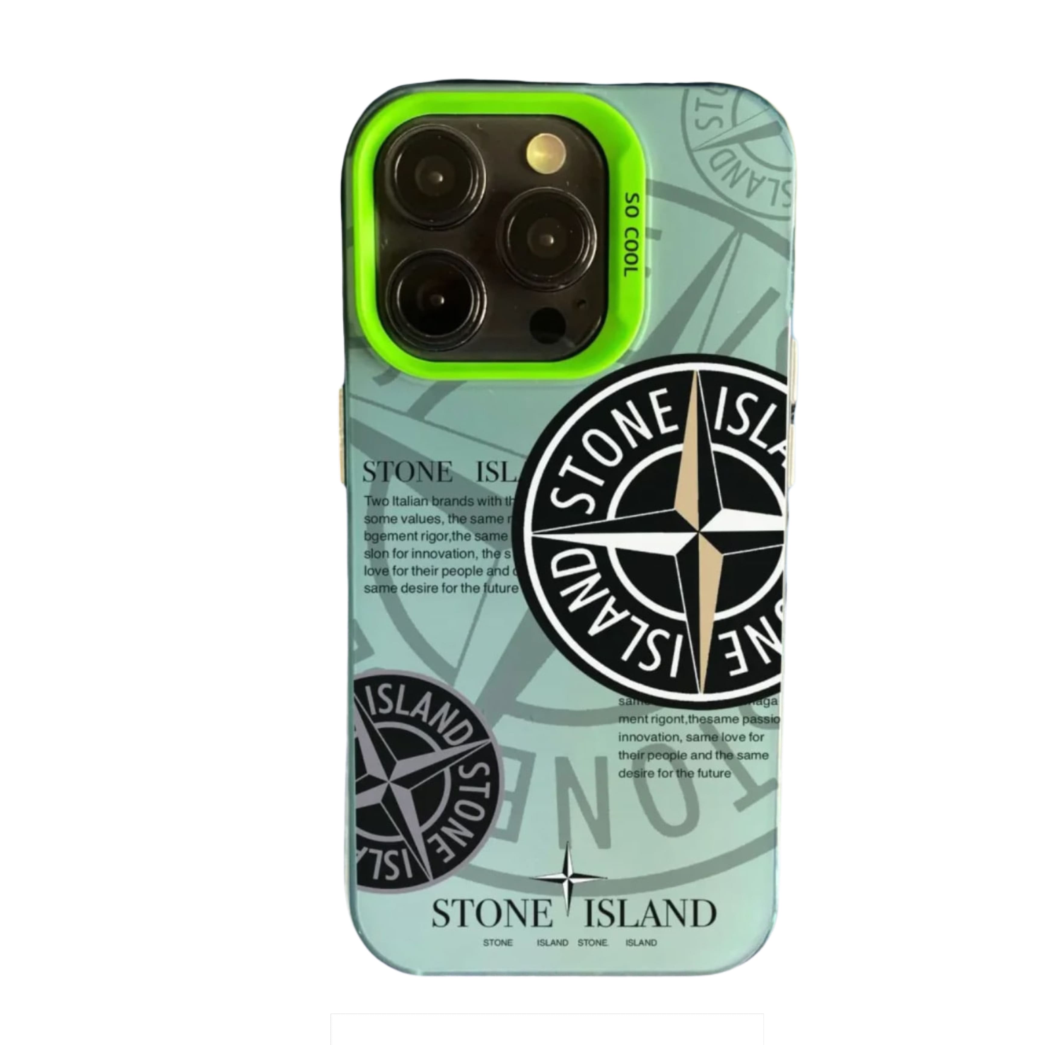 Coque Stone Island iPhone au design élégant offrant une protection solide et un style unique