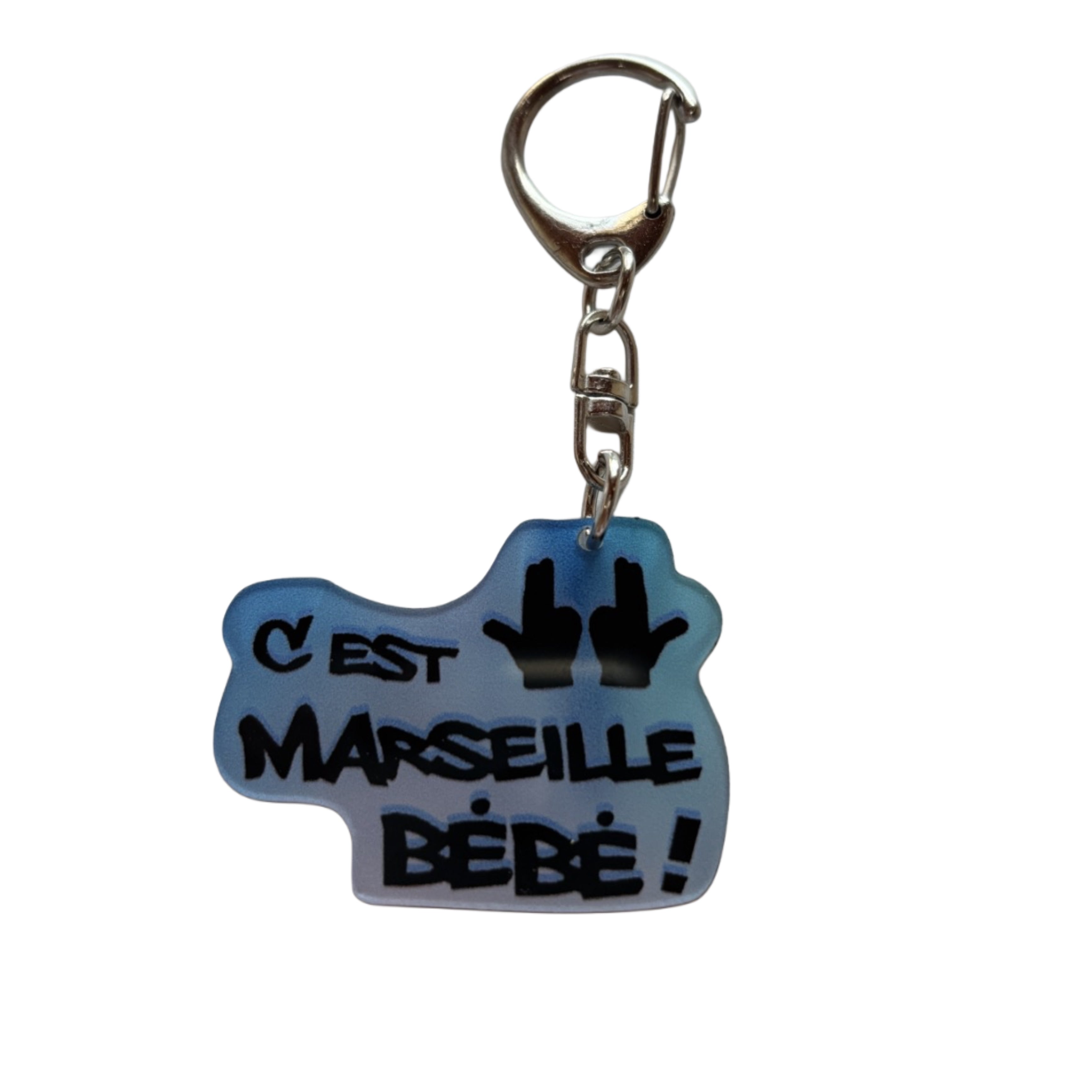 Porte Clé C'est Marseille Bébé - Blanc