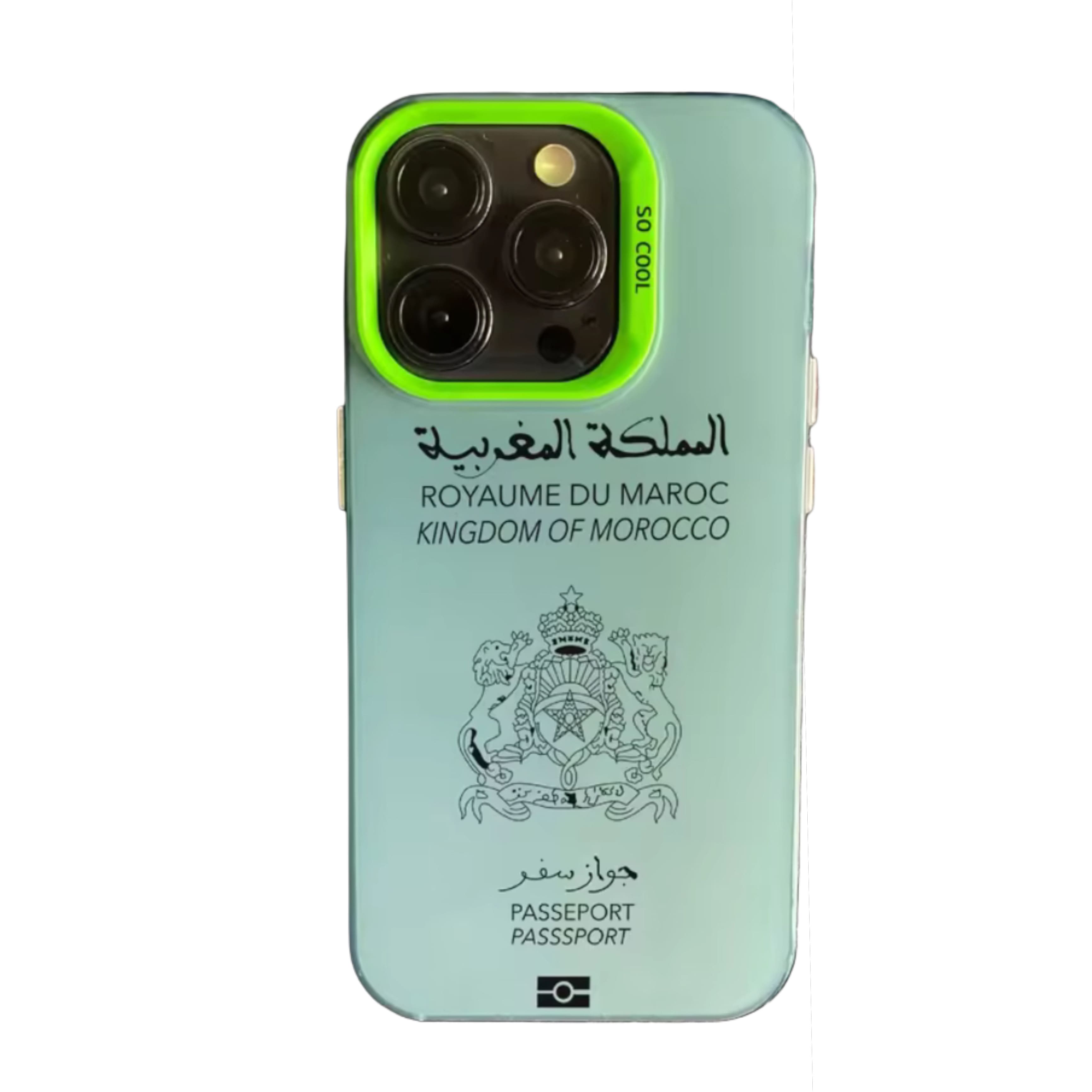 Coque Passeport Maroc - Vert
