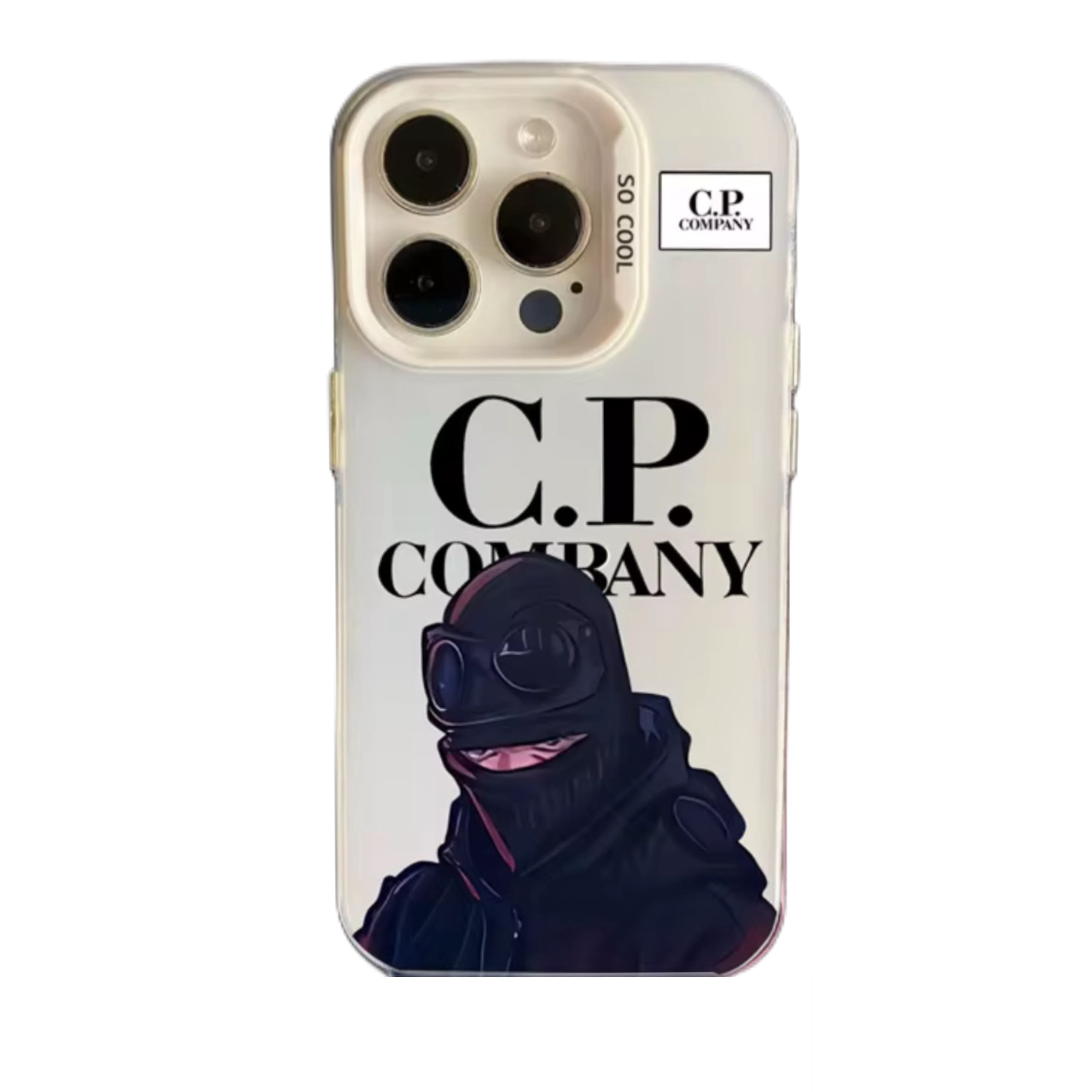 Offrez une touche d'élégance à votre iPhone avec la coque CP Company Blanc - SharkStickers