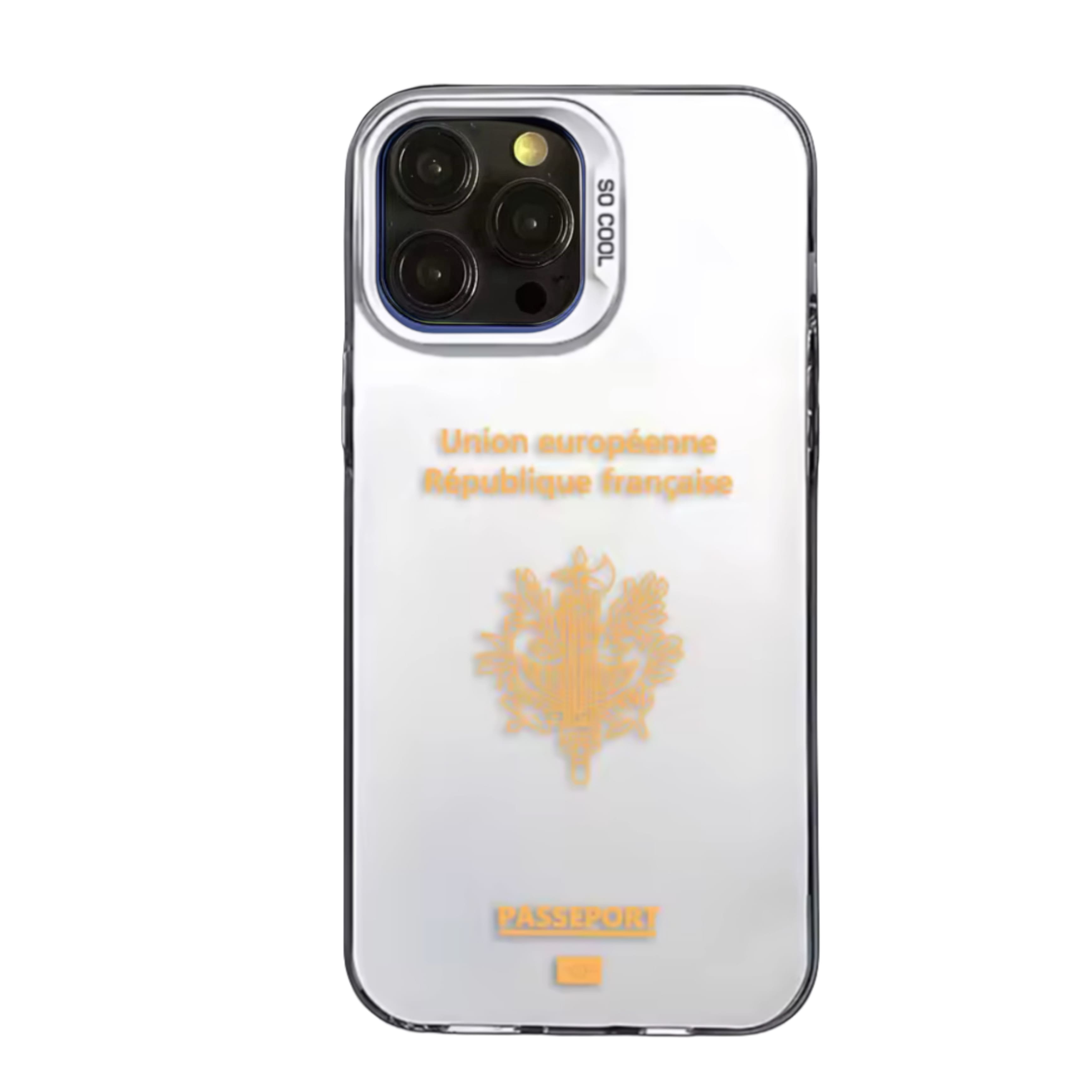 Coque Passeport France - Prestige Blanc
