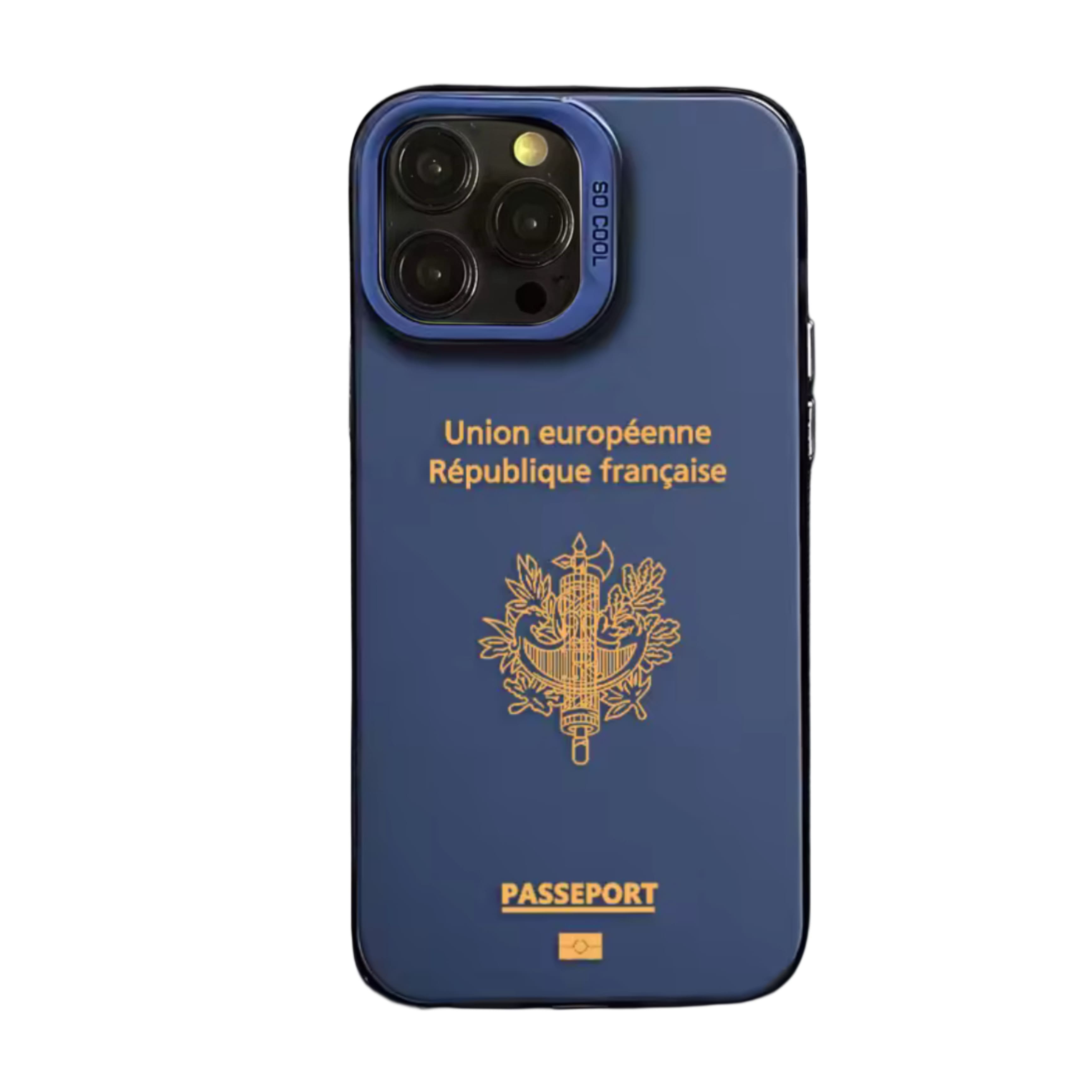 Coque Passeport France - Prestige Bleu