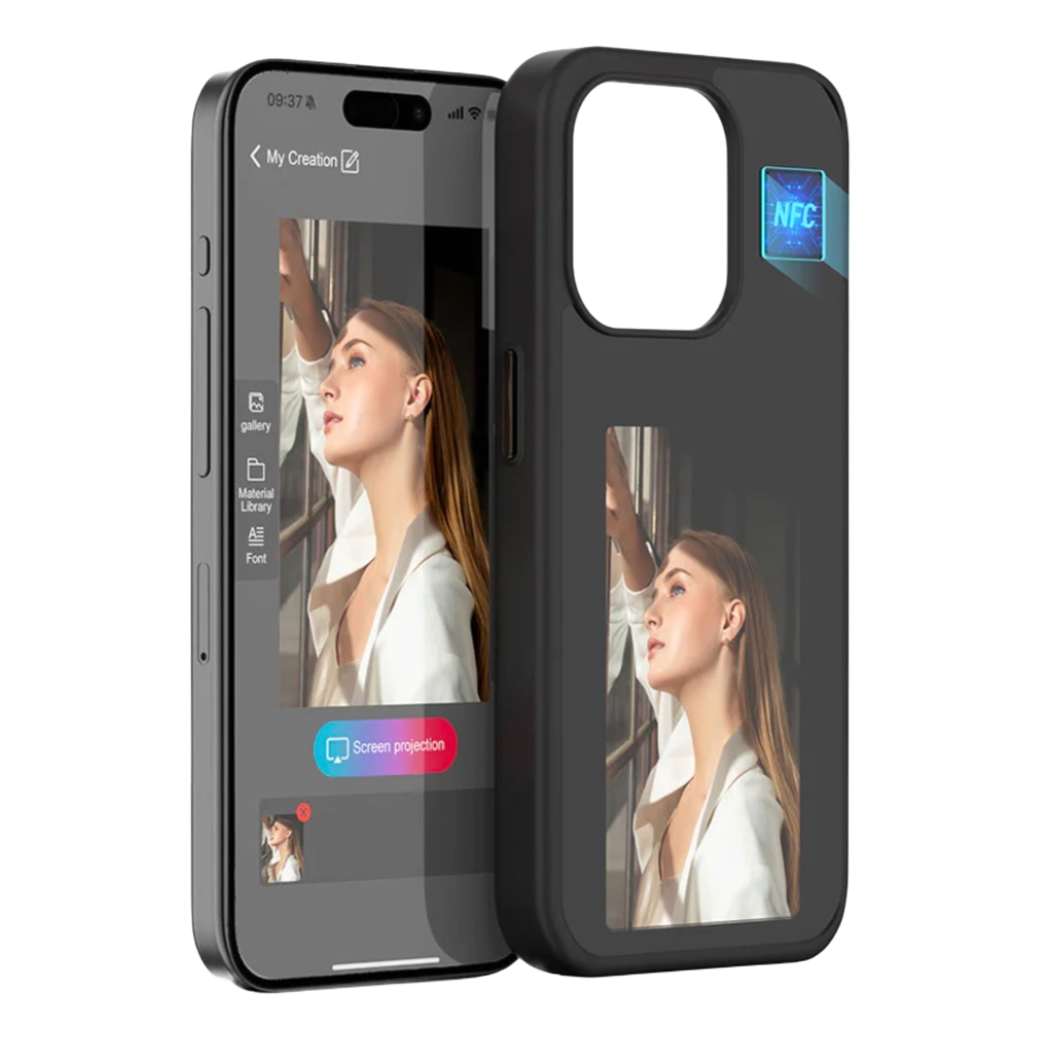 Coque NFC E-Ink™ Personnalisable