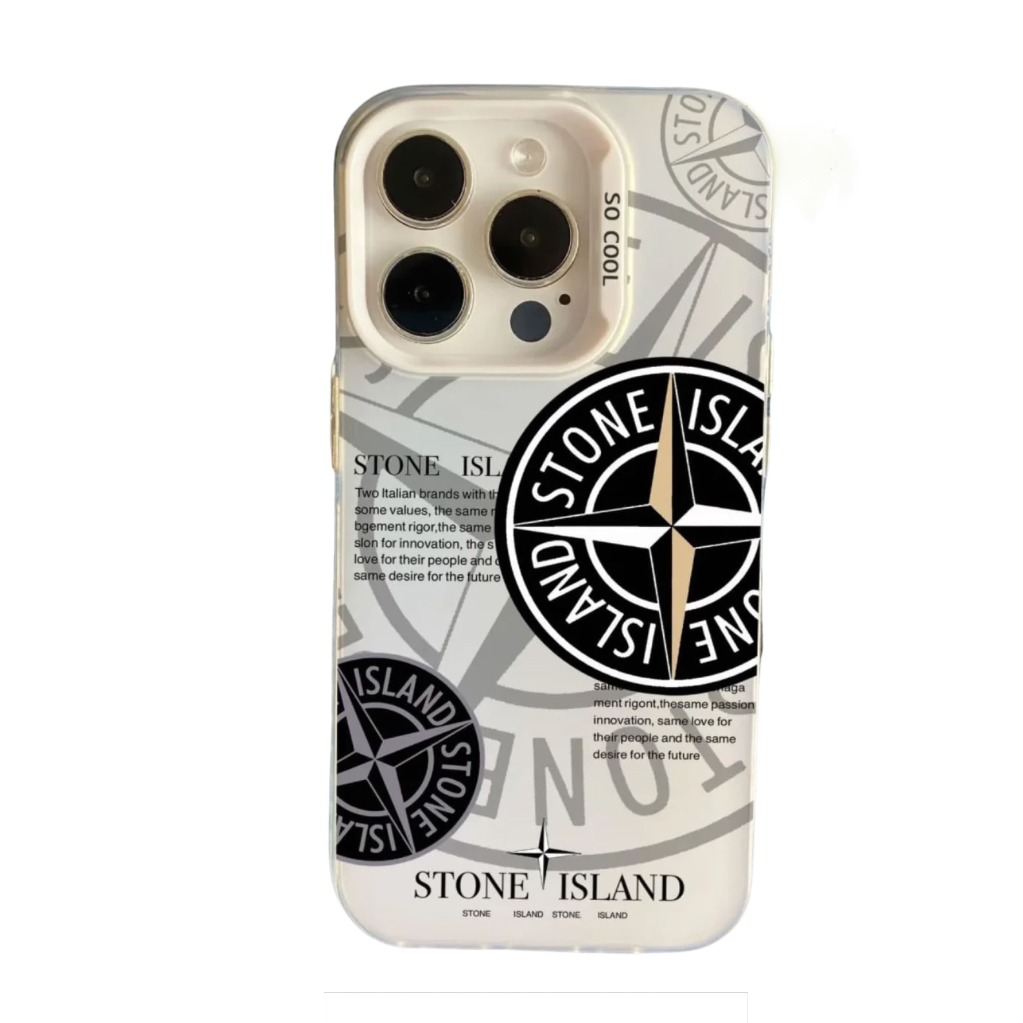 Coque Stone Island iPhone au design élégant offrant une protection solide et un style unique